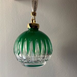 Elegant Waterford Green Bauble Ornament